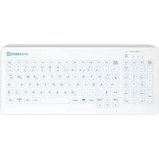 PUREKEYS dezinfekuojama medicininė klaviatūra - kompaktiška versija - 40404900 - balta | Belaidis ryšys | Optimali higiena