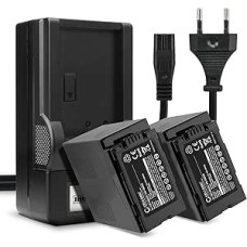 CELLONIC, Battery for Camera Compatible with Panasonic HC-X1, AG-CX350 (7.4 V, 7800 mAh) Pack of 2 + Charger