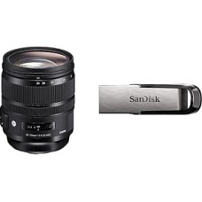 Sigma 24-70 mm F2.8 DG OS HSM Art Lens for Canon EF Lens Bayonet & SanDisk Ultra Flair USB 3.0 Flash Drive 64 GB
