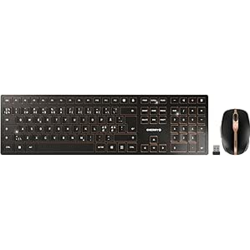 CHERRY DW 9100 SLIM belaidės klaviatūros ir pelės rinkinys, 