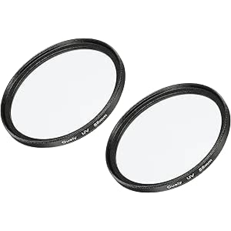sourcing map UV objektyvo filtras 55mm Slim Frame Multi Coated apsauginis objektyvo filtras fotoaparatams Fotografijos priedai 2 Pack