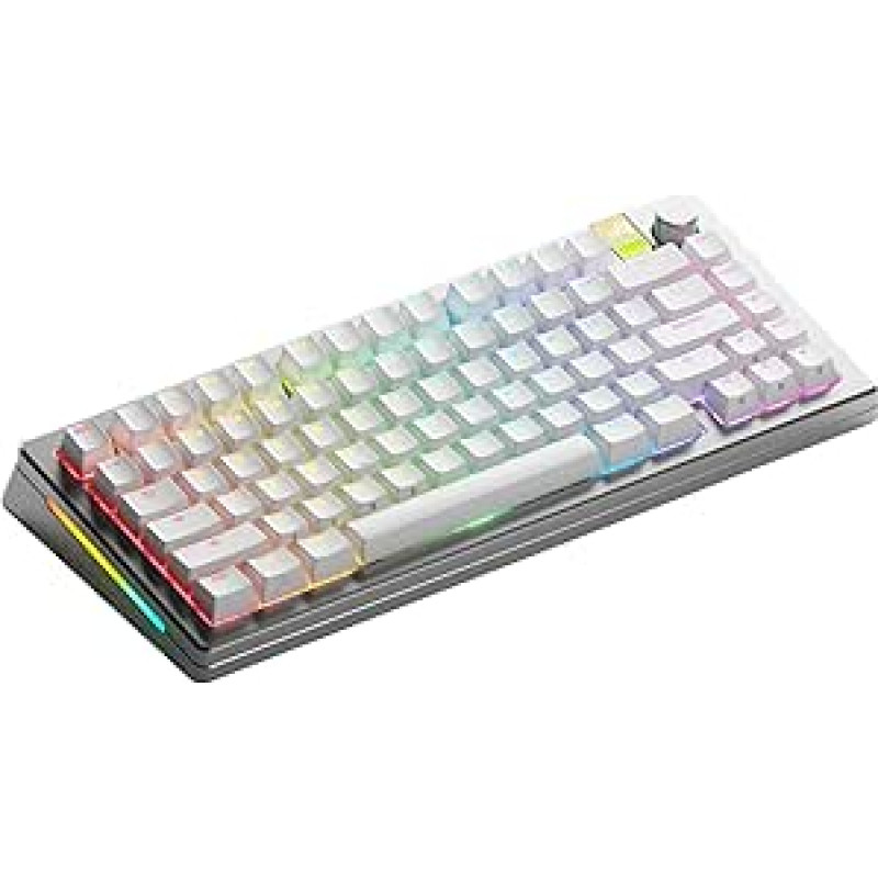 Glorious Gaming GMMK 3 PRO HE: Drahtlose Tastatur mit Rapid Trigger, Hall-Effekt, Aluminiumgehäuse, 8K-Abrufrate, Hot-Swap (MX- & HE-Schalter), anpassbare Auslösung, TKL 75 %, USA QWERTY - Silber
