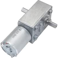 Šnektroninė jungtis, 12-V-Volt-DC-Schneckentriebe-Doppelwellenmotor 6-V-Doppelausgangswellen-Untersetzungsmotoren 24-V-DC-Reverse-Reduction-Selbstsperrung JGY370,Geräuscharm(Silver bracket,DC24V)