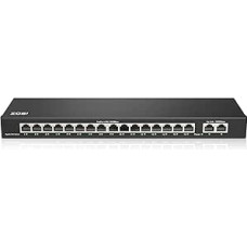 ZOSI 16 Ports PoE Switch with 2 Gigabit Uplink Ports, Up to 156 W, Network Switch for IP Cameras, NVR, Router, IEEE802.3af/at, Unmanaged, Metal Housing