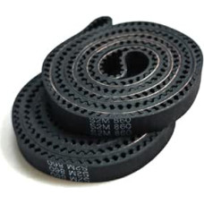 RAHBI S2M paskirstymo diržo plotis 6/9/10/15 mm Gumos apimtis su uždara kilpa 860/872/876/880/882 mm STPD 2M diržas su uždara kilpa laisvalaikiu (Dydis: S2M-860 (430 dantų), Spalva: 2vnt-6