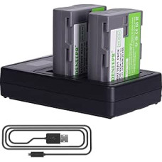 2 x 7,4 V 2750 mAh ličio jonų EN-EL3 EN-EL3e akumuliatoriaus LED dvigubo įkroviklio rinkinys, skirtas Nikon EN-EL3E Nikon D50, D70, D70s, D80, D90, D100, D200, D300, D300S, D700 skaitmeniniams fotoaparatams