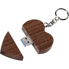 Individualus medinis širdies USB3.0 Flash Drive Pendrive 64GB 32GB 16GB didelės spartos U diskas atminties kortelė Išorinė saugykla Fotografijos vestuvių dovanos
