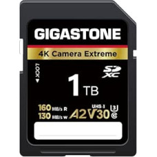 GIGASTONE 1TB SD kortelė, 4K kamera Extreme, A2 V30 U3 SDXC atminties kortelė Didelės spartos UHD vaizdo įrašas, suderinama su 