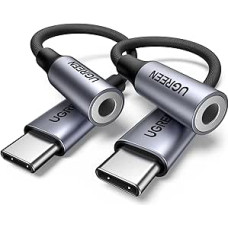 UGREEN USB C lizdo adapteris Aux 2 pakuotės USB C į 3,5 mm ausinių adapteris su DAC lustu, suderinamas su 