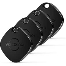 VOCOlinc Air Tag Tracker Key Finder Pack of 4, Smart Key Finder Compatible with Apple Where is? App (iOS Only), Bluetooth Item Finder for Suitcases, Bags, Luggage, IP67 Waterproof, Replaceable Battery