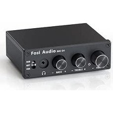 Fosi Audio Q4 Headphone Amplifier, 192KHz USB DAC Headphone Amplifier, USB/Optical/Coaxial Inputs to 3.5mm AUX/RCA/Output, Gaming DAC AMP for PS5/PC/MAC/Active Speakers
