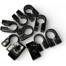 C8 gepanzerte Kabelklemmen, Stahldraht, gepanzert, SWA, schwarz, HDPE, UV-beständig, C8-Kabelklemmen, C8 Klammern, Draht, elektrische Kabelklemmen, 10 Stück