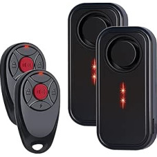 Mengshen 2 Pack Bicycle Alarm Loud 113 dB IP66 Waterproof Anti-Theft Car Device Vibration Motion Sensor Siren for Bicycle Car Trailer E-Bike Motorcycle Scooter