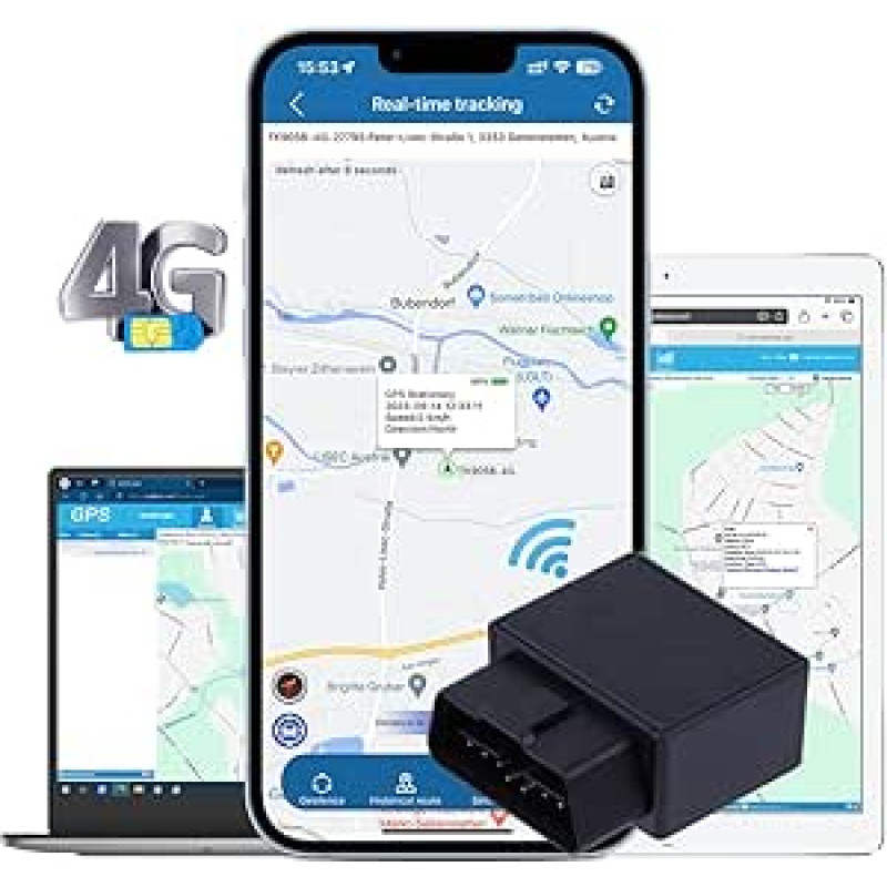 TKMARS GPS seklys 4G OBD2 jungtis automobiliui, transporto priemonėms, sunkvežimiams, apsauga nuo vagysčių internetu visame pasaulyje Keli aliarmo režimai sekimas realiuoju laiku su nemokama programėle be prenumeratos