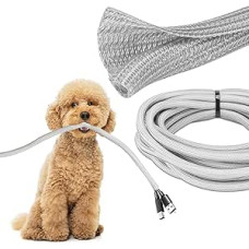 JOTO 8 m ilgio kabelių vamzdis Savaime užsidarantis kabelių kanalas Pjaunamas pagal dydį Kabelių apsauga Pintas kabelių apvalkalas Kabelių organizatorius, atsparus kačių ir šunų įkandimams, kabelių tvarkymas kompiuteriui, televizoriui, biurui, stalui - pi