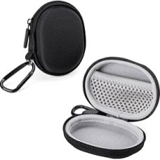 Ausinių dėklas, mažas ausinių dėklas, nešiojimo dėklas, ausinių dangtelis, apsauginis dėklas, ausinių laikymo dėklas, apsauga, universalus dėklas, mini monetų maišelis su užtrauktuku, juodas