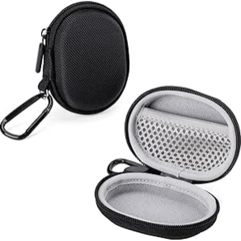 Ausinių dėklas, mažas ausinių dėklas, nešiojimo dėklas, ausinių dangtelis, apsauginis dėklas, ausinių laikymo dėklas, apsauga, universalus dėklas, mini monetų maišelis su užtrauktuku, juodas