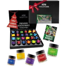 Hallingers Frohes Fest Hunter - 24 Spices Gift Set for Christmas and Advent - Handmade, 24 Spices from Around the World (Set) - Gift Ideas Christmas & Gifts Advent Calendar | Congratulations Glü