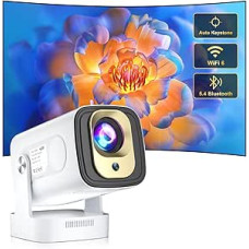 Mini Projector Salange, 8K Support 1080P Autofocus Projector, Portable Projector with WiFi 6 and Bluetooth 5.4, Auto Keystone Correction, 4K Support, Smart Projector Android 14.0 Home Cinema