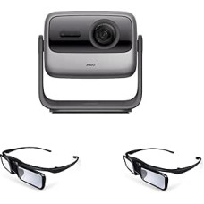 JMGO N1S Ultimate Beamer 4K Triple Laser + 3D Shutter Glasses x 2