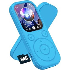 64GB MP3 Player with Bluetooth 5.3 Portable Music Player with HiFi Sound Quality and FM Radio Bluetooth MP3 Player 300mAh Battery Capacity Suitable for Sports, Travel, Daily Life