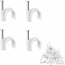 400 Stück 4 mm, 6 mm, 8 mm, 10 mm, Kabelhalter, elektrische große Drahtschienen-Management, 400 Stück, Weiß