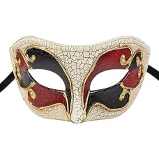 OIDEA Herren Maskenball Venezianisch Maske: Šukės: Phantom der Oper Riss Effekt Halbmaske Gothic Vintage Halloween Retro Augenmaske für Männer Party Cosplay Bühnenauftritt Karneval