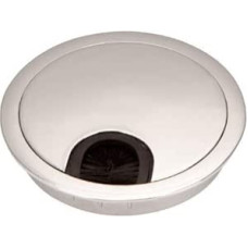 SOTECH 2 x kabelių įvorės Metalinės skylės skersmuo 90 mm Poliruoto chromo stalas su dulkių sandarikliu