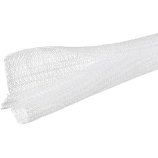 sourcing map 3 m - 4,5 cm erweiterbare geflochtene Kabelhülse, PET-Kabel-Management, Kabelschutz, Drahtwickel-Webstuhlschlauch für TV, Computer, Büro, Heimgeräte, Weiß