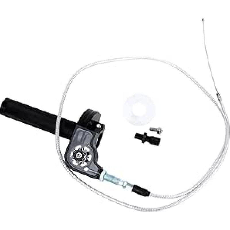 6 Stück Motorrad Gasgriff Montage Set, 22mm CNC Aliuminio Schnell Gasgriff mit Kabel für Dirt Pit Bike ATV CRF KLX SSR TTR 50cc 110cc 125cc 250cc Motocross (Schwarz)