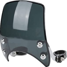 Motorcycle Headlight Cover 180° Adjustable Universal Motorcycle Flyscreen Windscreen Motorcycle Accessories for 1.5-1.6 Inch Front Fork (ON)