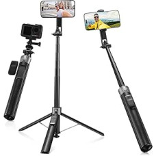 K&F CONCEPT Popod 3-in-1 Selfie Stick Magsafe su klipu, mobiliojo telefono trikojis su nuotoliniu užrakto valdymu, 360° kampu besisukantis Magsafe trikojis, suderinamas su iPhone/Samsung/Android mobiliaisiais telefonais ir DJI/Insta Sports