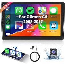8 Core 2 + 64G: Hodozzy Carplay automobilinis radijas Citroen C5 2008-2017 m. Android automobilinis radijas su navigacija, 10 colių jutiklinis ekranas su Android Auto/Mirror Link/WiFi/GPS/RDS/FM/Bluetooth/USB/DSP
