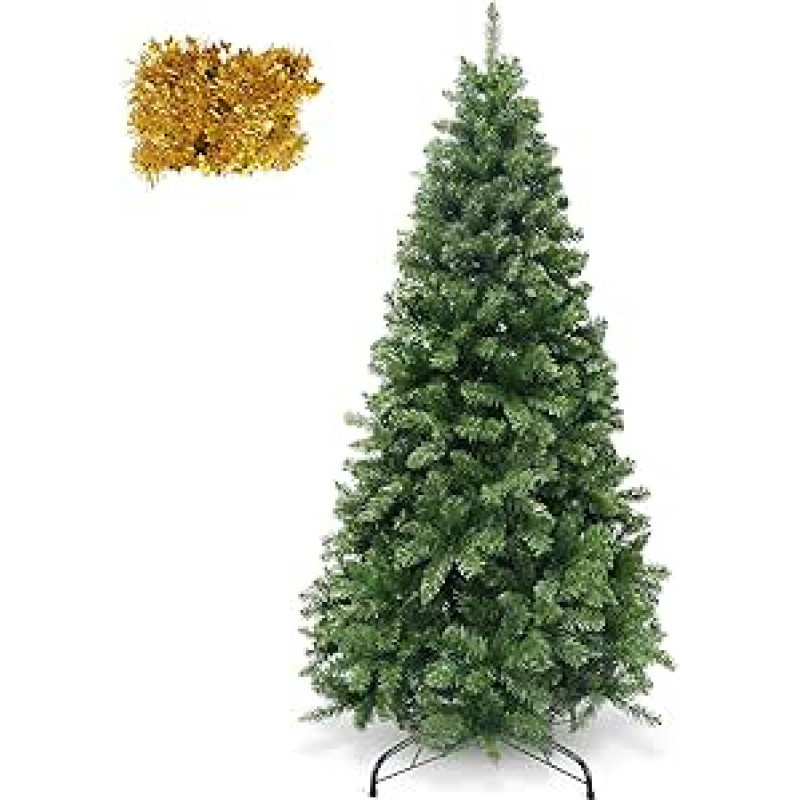 YEAUPE PRO Dirbtinė Kalėdų eglutė 176 cm (skersmuo apie 105 cm) PVC dirbtinė eglutė, sulankstoma skėčio sistema, idealiai tinkanti svetainei, prekybos centrui ir viešbučiui