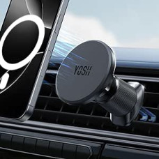 YOSH MagSafe Mobile Phone Holder Car, Magnetic Mobile Phone Holder Car, 360° Rotating Holder for Cars with Updated Bimetal Hook for iPhone 17/16/15/14/13/12 Series & for Magsafe Cases