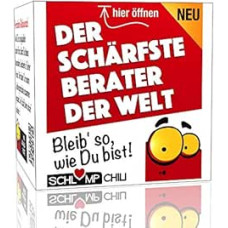 Schlump-Chili Aštriausias pasaulyje konsultantas - juokinga ir originali dovana vyrams. Šauni dovana, pavyzdžiui, mokesčių konsultantams, konsultantams ir treneriams.