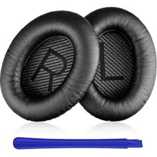 TesRank Ear Pads for Bose QuietComfort 35 ii & QuietComfort 35 Replacement Professional Earpads for Bose QC35 ii QC35 QC25 QC15 QC2 AE2 AE2i AE2w SoundTrue & SoundLink Headphones - Black