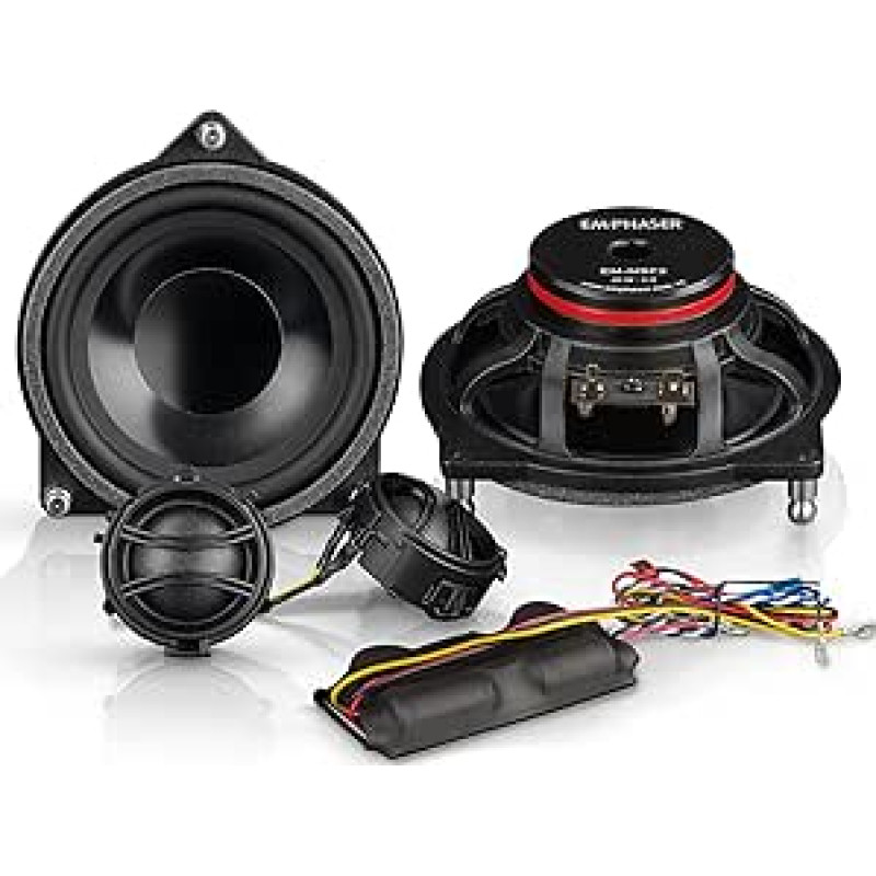 EMPHASER EM-MBF2: 2 krypčių 10 cm komponentų sistema, suderinama su 