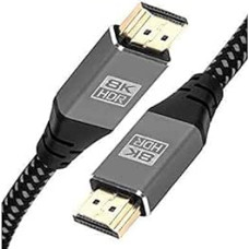 IBRA 2.1 HDMI kabelis 8K Ultra High Speed 48Gbps Lead | Palaiko 8K @ 60HZ, 4K@120HZ, 4320p, suderinamas su Fire TV, 3D palaikymas, Ethernet funkcija, 8K UHD, 3D Xbox Playstation PS3 PS4 PC - 3M