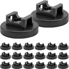 Magnetic Cable Tie Holders, 36mm Base, Magnetic Cable Holder, Magnetic Cable Tie Base, Wire Management Clips for Home, Office, Cable Organization, 20 Pack