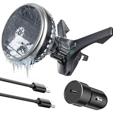 MANKIW Magsafe automobilinis laikiklis su įkrovimo funkcija, 15 W su ventiliatoriumi [puslaidininkinis aušinimas], magnetinis automobilinis įkroviklis, suderinamas su 