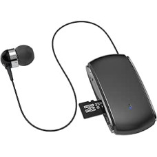 Oluote Intelligente Kopfhörer Bluetooth 5.3 mit einziehbarem Clip, ausgestattet mit Geräuschunterdrückung, Kopfhörer mit Mikrofon, TF-Kartensteckplatz, Schwarz