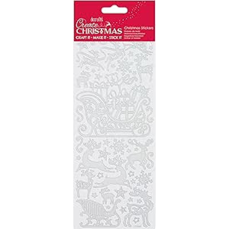 Sukurti Kalėdų vaivorykštės kontūro lipdukai elnias, įvairiaspalvis, vienas dydis