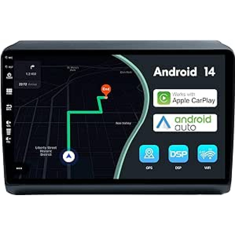 MSD 9 Zoll Bildschirm Autoradio für FIAT Ducato/Peugeot Boxer/Citroen Jumper 2006-2015 | Wireless Carplay Android Auto | Android 14 GPS Navi Radio | Volant DSP DAB Bluetooth | Rückfahrkamera | 2 Din