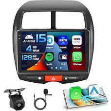 4+128G Automobilinis radijas Peugeot 4008/Citroen C4/Mitsubishi ASX 1 Android 15 su 10 colių vidiniu ekranu Palaiko belaidį Carplay ir Android Car Mirror Link radiją FM/RDS GPS WiFi Bluetooth