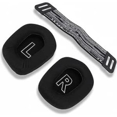 Ear Pads G733 G335, Replacement Ear Pads for LogitechG733 Wirelesss and G335 Wired Gaming Headset, Ear Pads with Headband Straps, Breathable Mesh, (Black)