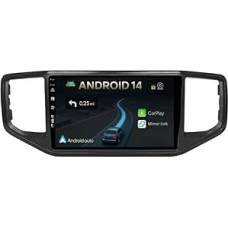 9 Inch Android 14 Car Radio for VW Amarok 2017-2021 Seat Exeo with Wireless Apple CarPlay Android Car Mirror Link GPS Navigation Bluetooth 5.0 WiFi USB Navigation FM + Reversing Camera