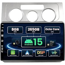 SXAUTO ¦8G+256G ¦ Android 12 IPS automobilinis radijas VW Touran (2006-2009) - Integruotas Carplay/Android Car/DSP - LED kamera + MIC - DAB vairo valdymas Fast Boot 360-CAM WiFi AHD - 2 DIN 10,1 colių