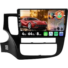 MSD Android 15 automobilinis radijas Mitsubishi Outlander (2012-2018) | 4G + 64G, Octa-Core - GPS navigacijos radijas | CarPlay Android automobilio vairo valdymas Dual Band WiFi DSP DAB | atbulinės eigos kamera | 2