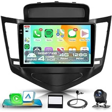 4G+128G belaidis Carplay Android 15 automobilinis radijas Chevrolet Cruze J300 2008-2014 9 colių Incell jutiklinio ekrano automobilinis radijas su Android automobiline GPS navigacija WiFi Mirror Link Bluetooth FM/RDS/EQ/SWC Rear View